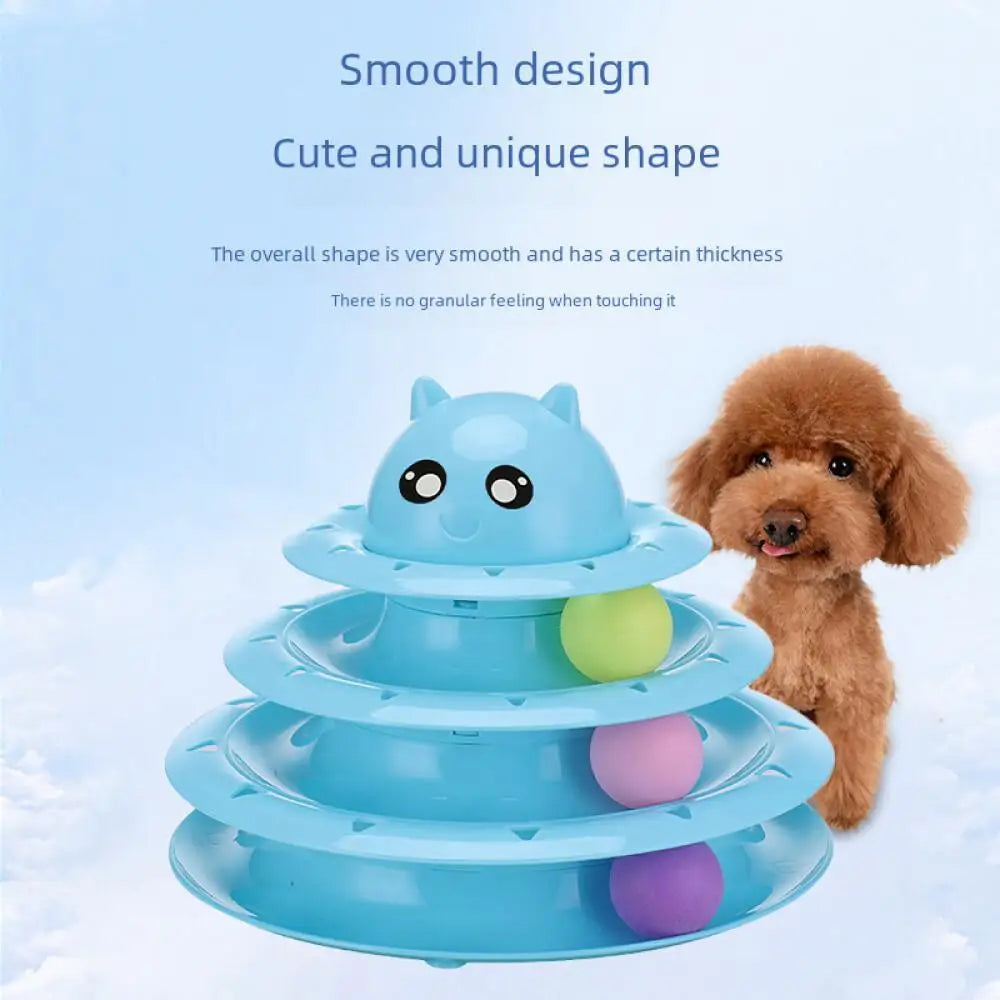 Feline Toy Multilayer Rotating Cat Supplies Wholesale Interactive Game Plate Amusing Cat Toys Pet Accessories Novelty Turntable