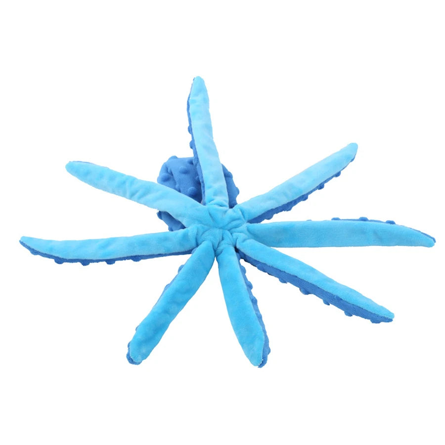 Cat Dog Voice Octopus Shell , Octopus Plush Dog Toys for Teeth Cleaning, Durable Interactive Dog Chew Toys for Small Medium Dogs