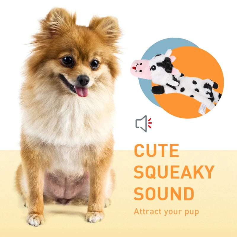 5 Piece Dog Squeaky Toys No Stuffing Plush Animals Pet Toys Crinkle Dog Toy Dog Chew Toy for Small Medium Dogs Squeaky Puppy Toy