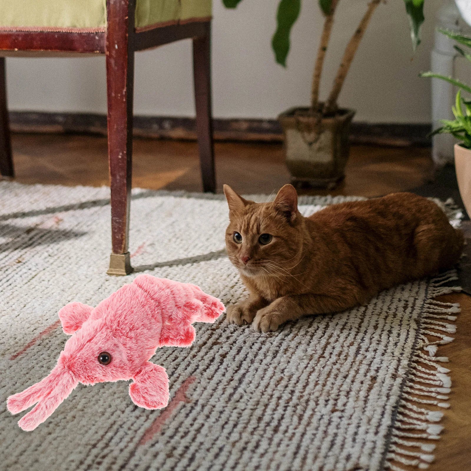 Electric Floppy Lobster Plush Toy Interactive Chewing Stuffed Dancing Moving Toys For Pet Playthings Catnip Games Dragon Toy Pet