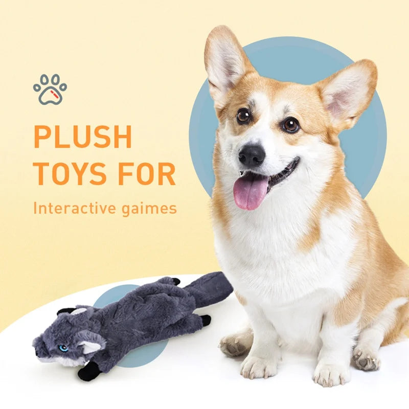 5 Piece Dog Squeaky Toys No Stuffing Plush Animals Pet Toys Crinkle Dog Toy Dog Chew Toy for Small Medium Dogs Squeaky Puppy Toy